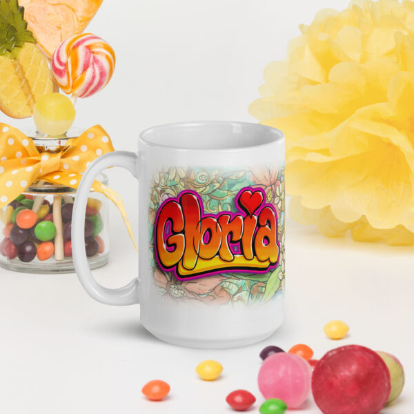 Gloria white glossy mug - Image 3