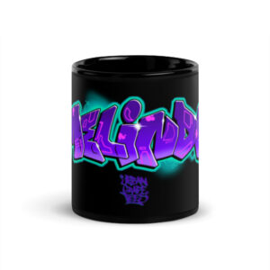 Melinda Black Glossy Mug