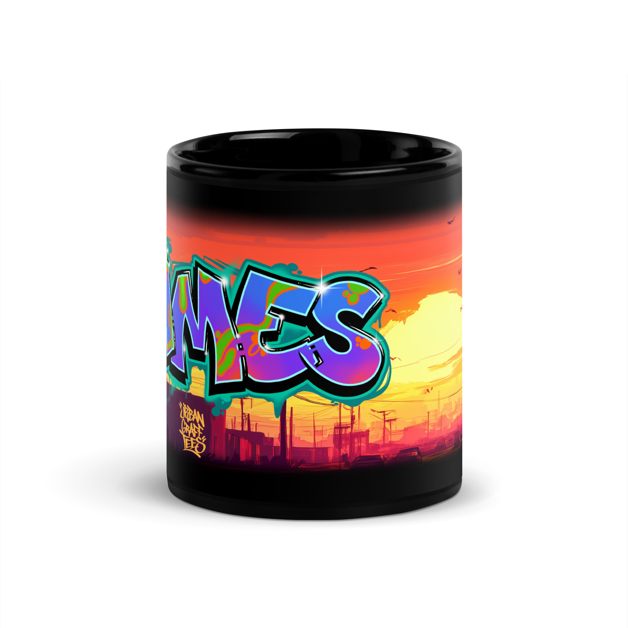 James Black Glossy Mug - Image 2