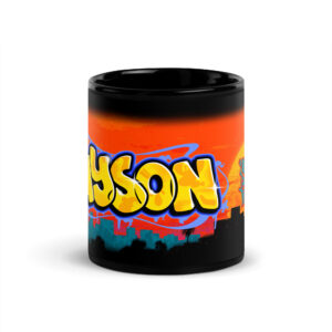 Jayson Black Glossy Mug