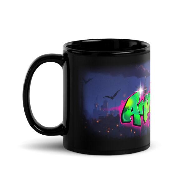 Anthony Black Glossy Mug - Image 2