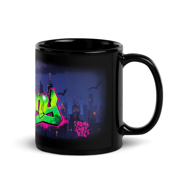 Anthony Black Glossy Mug - Image 3