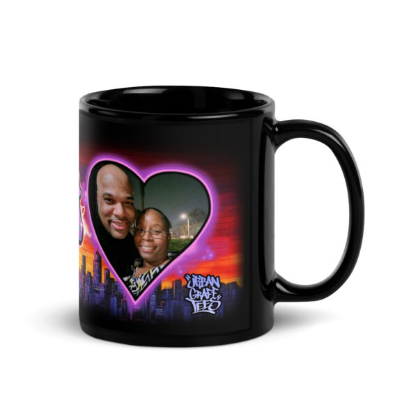 Latisha Black Glossy Mug - Image 3