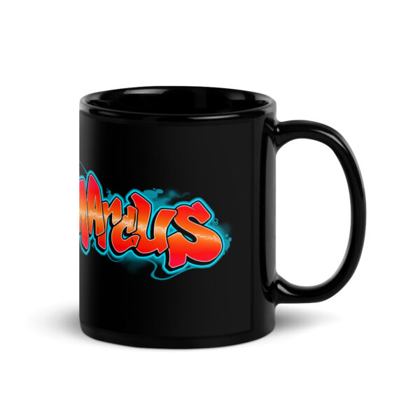 Marcus Black Glossy Mug - Image 3