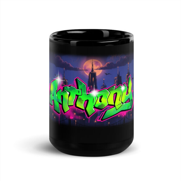 Anthony Black Glossy Mug