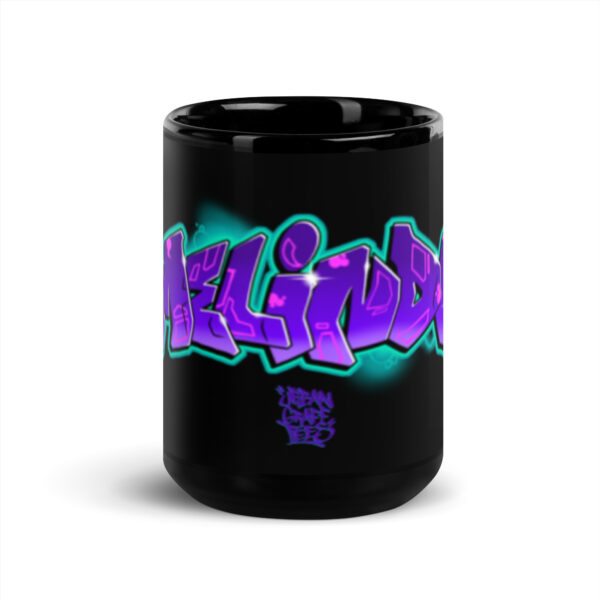Melinda Black Glossy Mug - Image 6