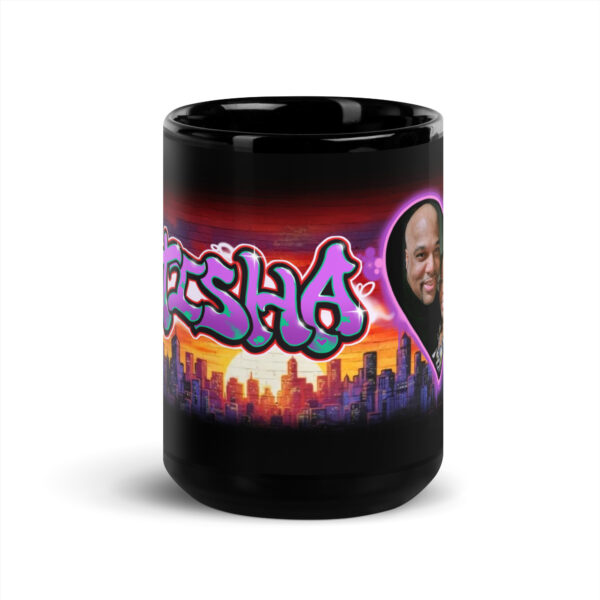 Latisha Black Glossy Mug - Image 6