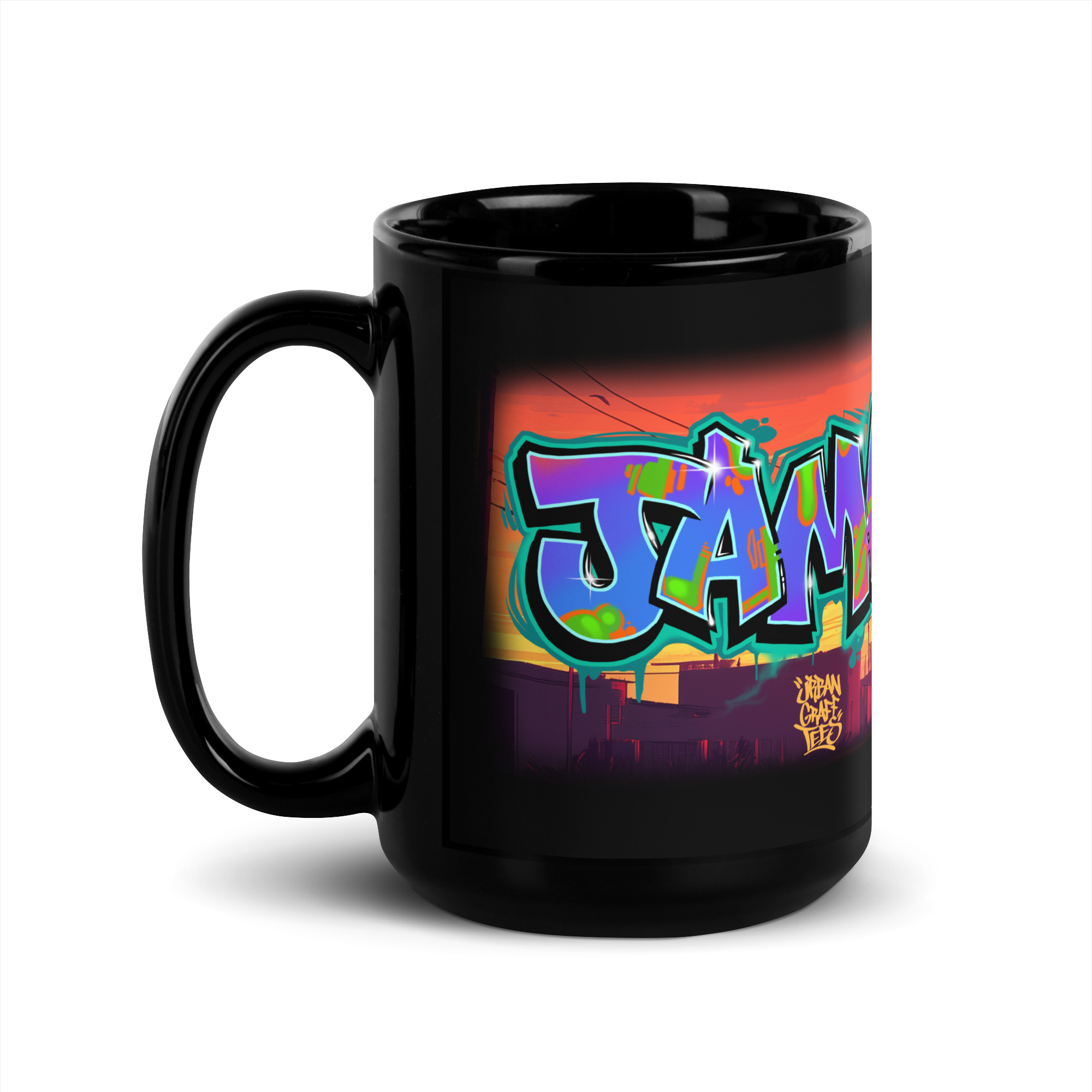 James Black Glossy Mug - Image 4