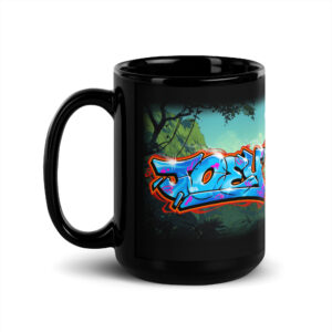 Joey Black Glossy Mug