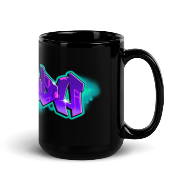 Melinda Black Glossy Mug - Image 5