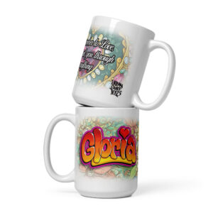 Gloria white glossy mug