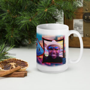 Desmond White glossy mug
