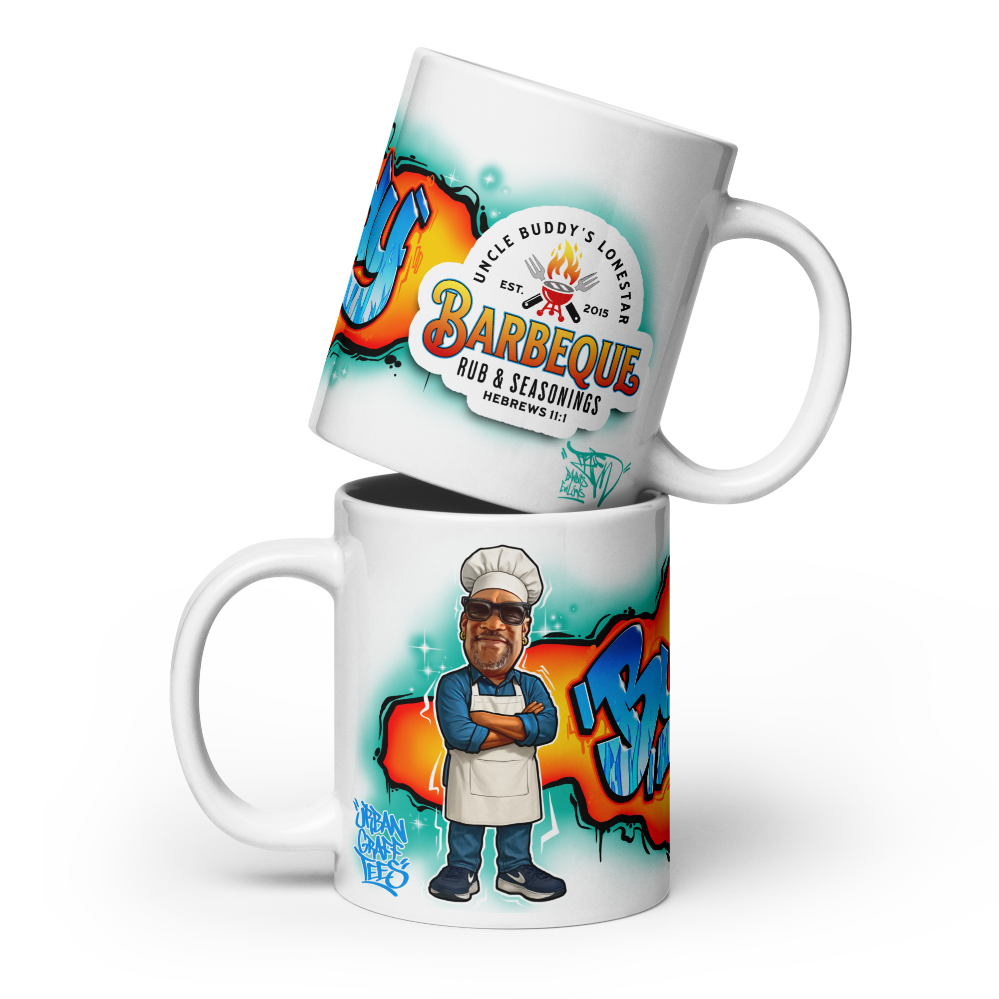 Buddy White Glossy Mug
