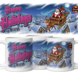 Rusohholiday2025 Happy Holidays White Glossy Mug
