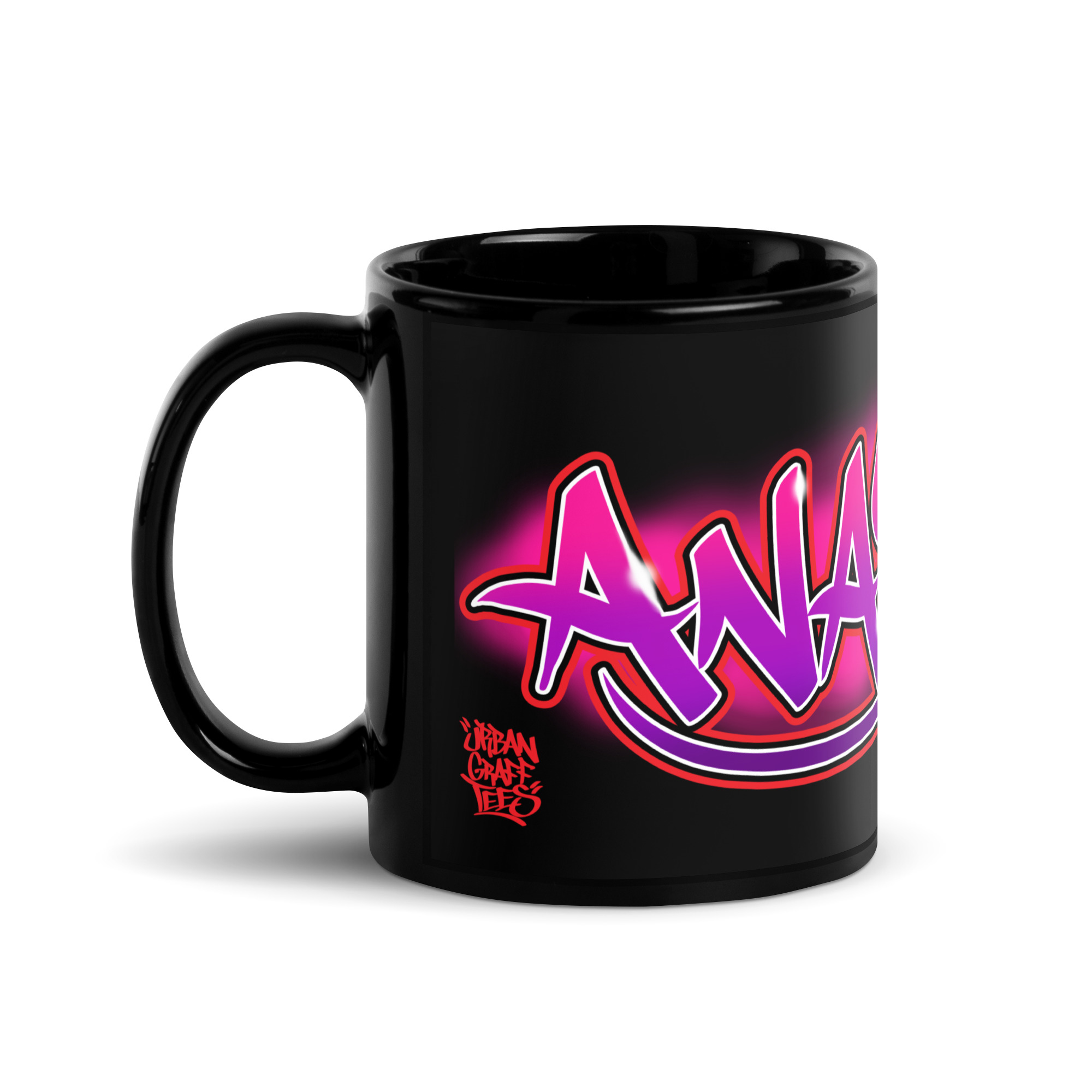 Anaya Black Glossy Mug - Image 2
