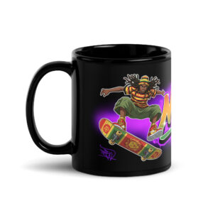 Mario Black Glossy Mug