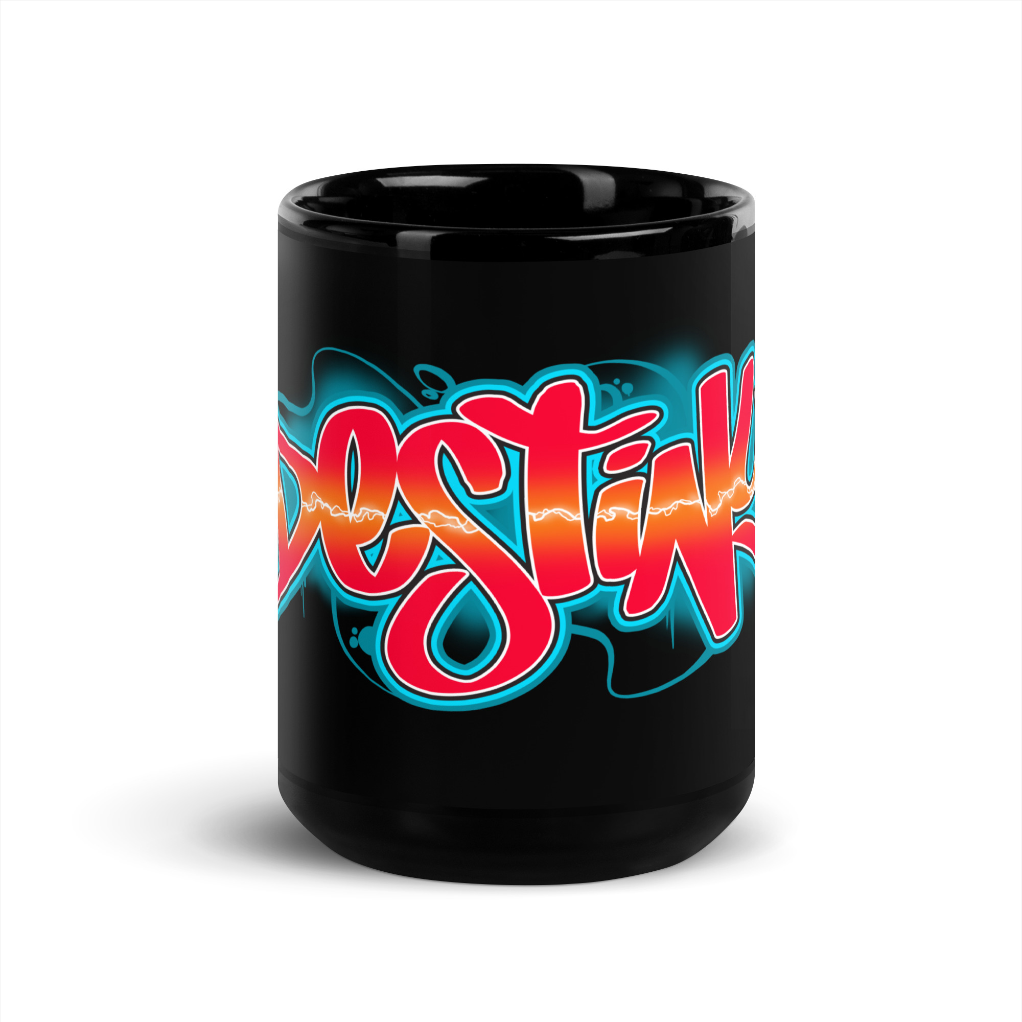 Destiny Black Glossy Mug - Image 6