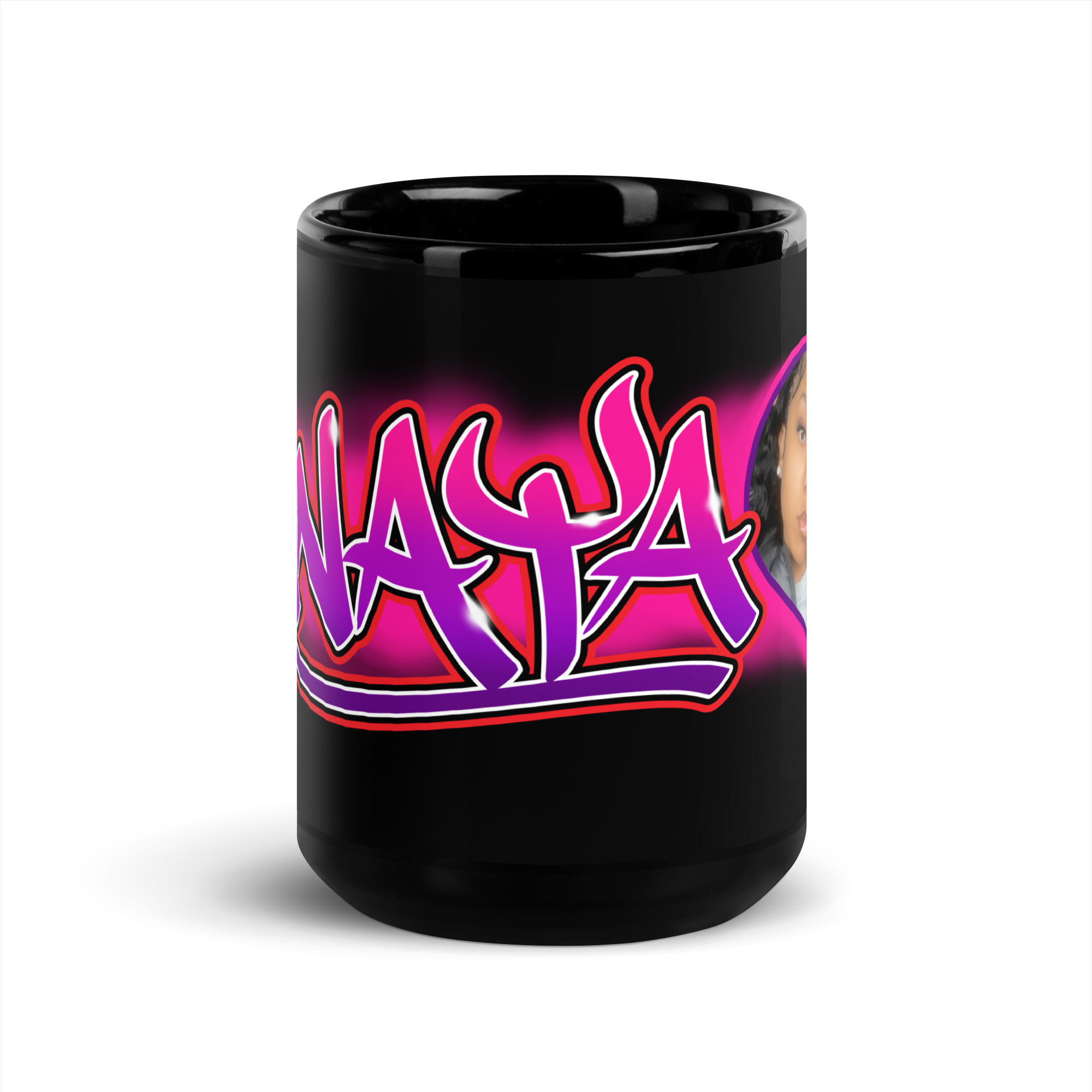 Anaya Black Glossy Mug - Image 6