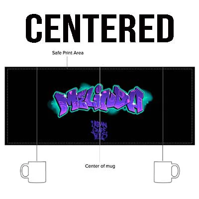 Centered mug layout example