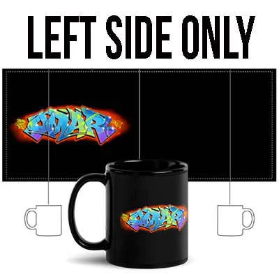 Left-side only mug layout example