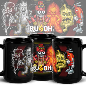rusohlayout Rusoh Black Glossy Mug