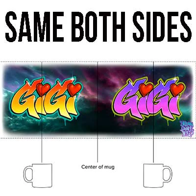 Same image on both sides mug layout example