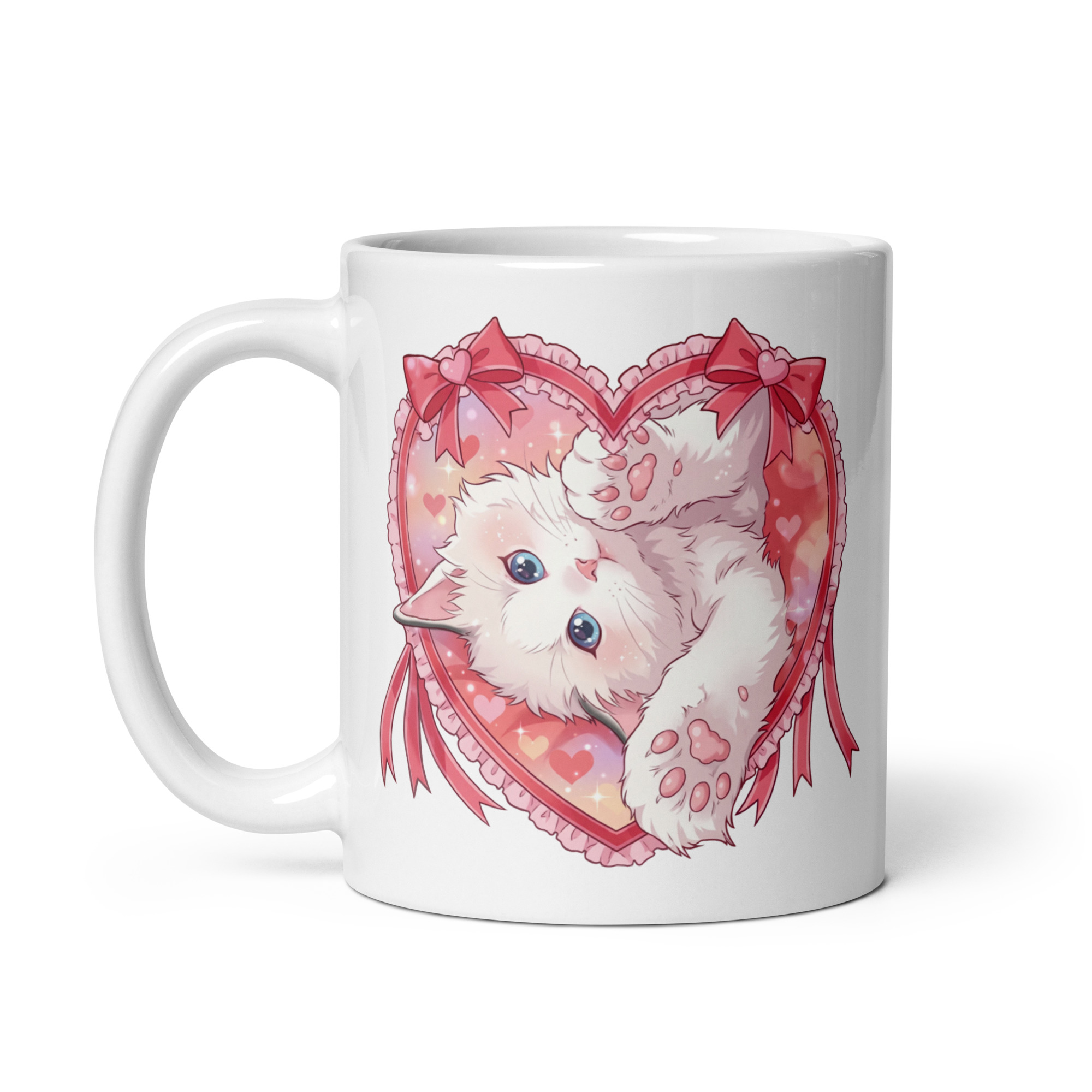 Kitty White Glossy Mug - Image 3