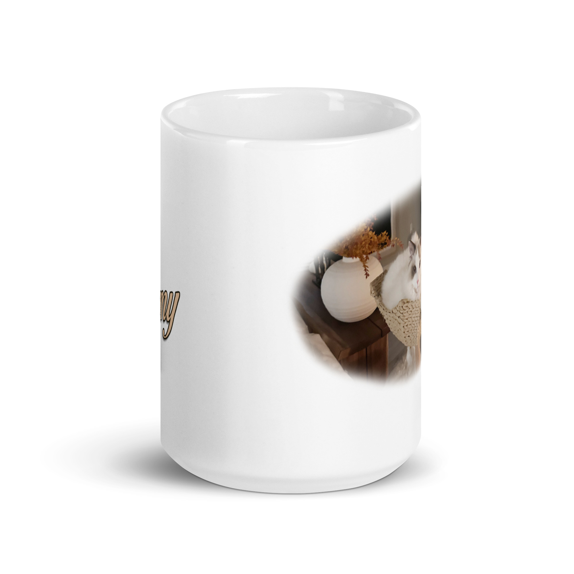 Big Cat White Glossy Mug - Image 7