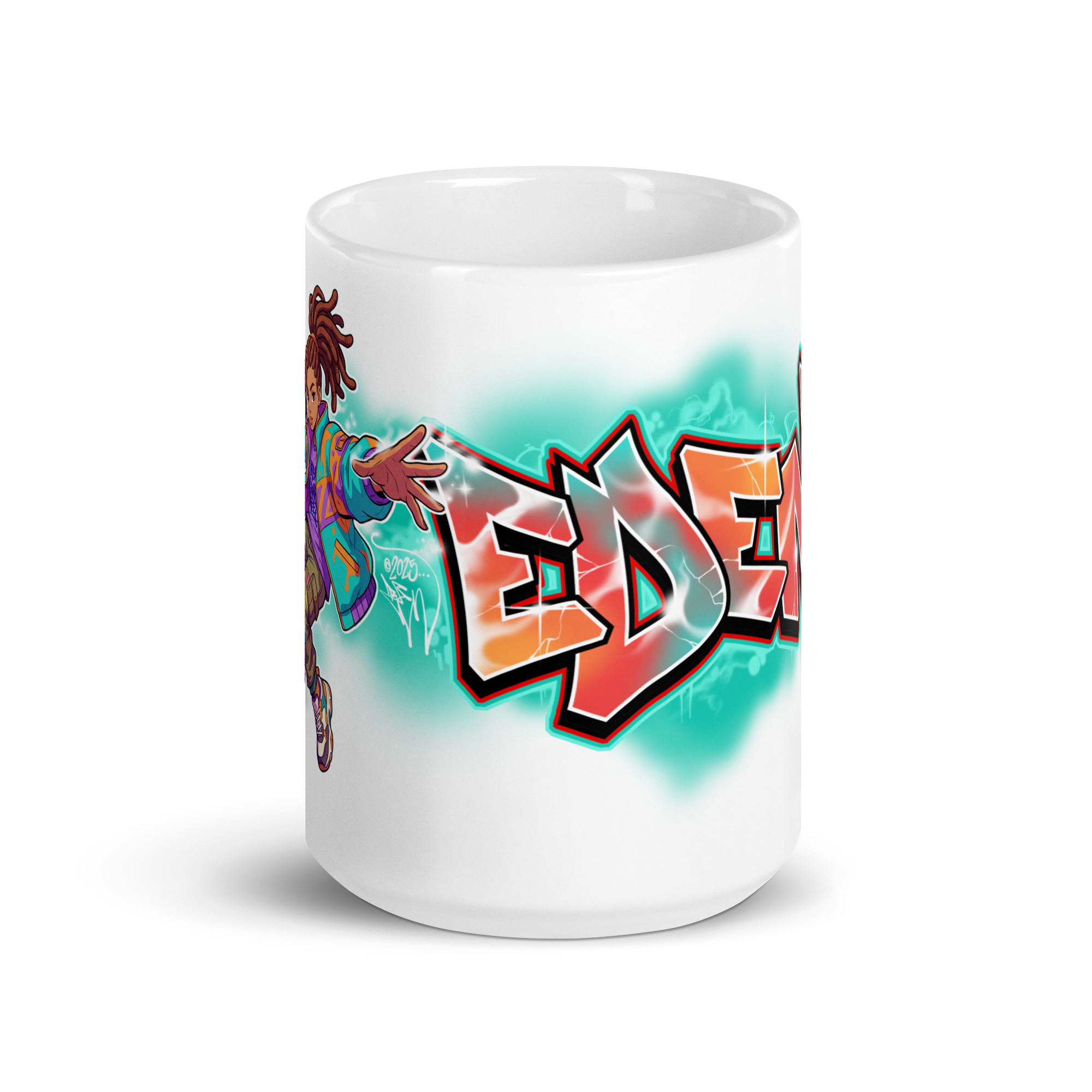 Eden White Glossy Mug - Image 2