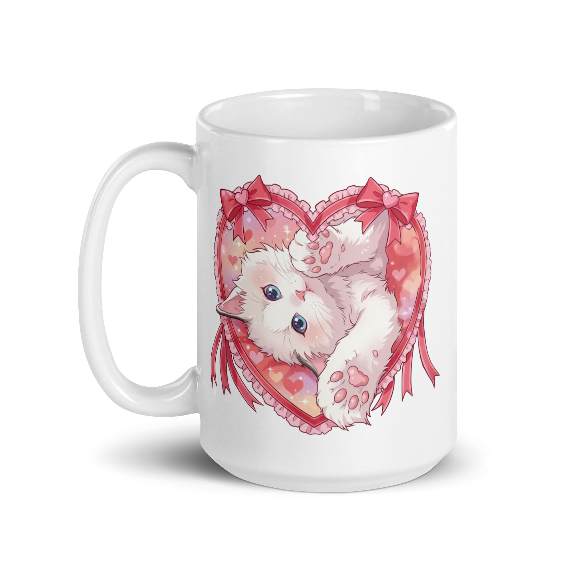 Kitty White Glossy Mug - Image 5