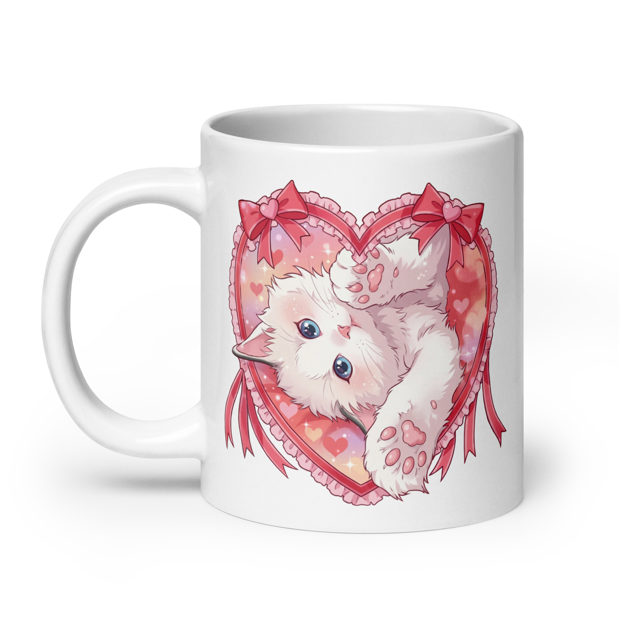 Kitty White Glossy Mug - Image 8