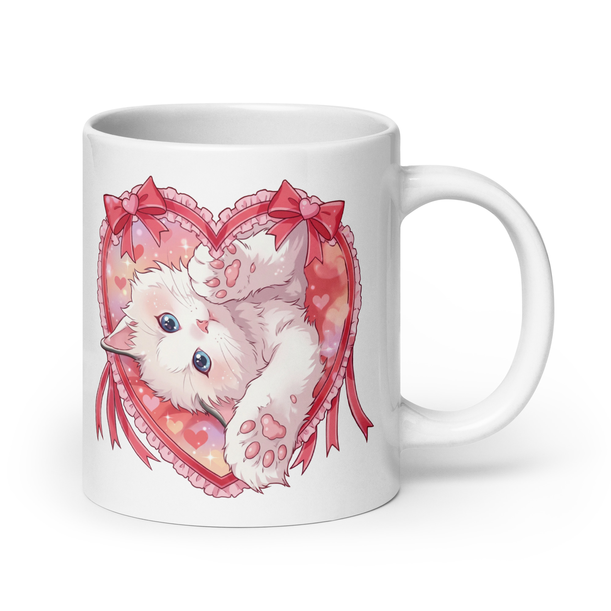 Kitty White Glossy Mug - Image 7