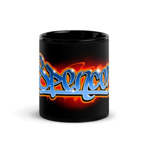 Spencer Black Glossy Mug