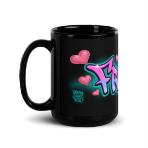 Francis Black Glossy Mug