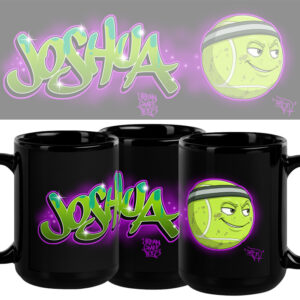 Joshua Black Glossy Mug