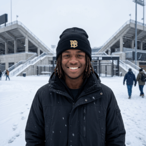 Bold Black Cuffed Beanie