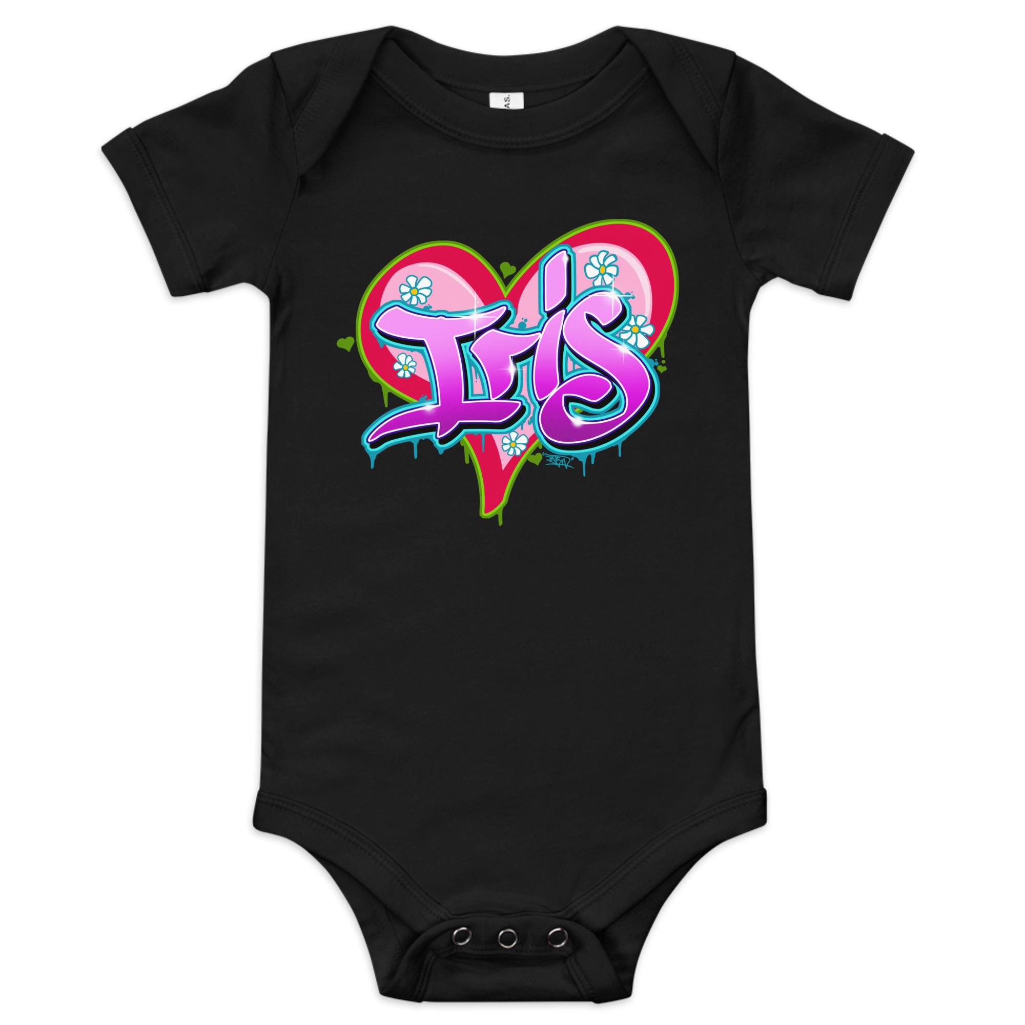 Iris Onesie- Black, White, Yellow