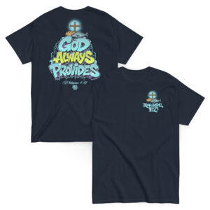 God Always Provides- Navy/Green